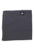 Black micro fur double-layer neck warmer with stitched logo patch
