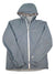 A men's Columbia EvaPOURation Jacket in light gray with a white zipper and mesh lining, shown flat on a white background.
