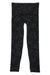 Spanx Womens Look At Me Now Seamless Legging in black, featuring a high waist for tummy control and a subtle dark camouflage pattern, shown laid flat on a white background.