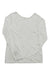 White women's breeze top, scoop neck long sleeves, textured front detail and ruched hem