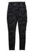 The Spanx Girl's Faux Leather Star Legging is shown laid flat on a white background, featuring a trendy black and dark gray camouflage print inspired by classic Spanx style.