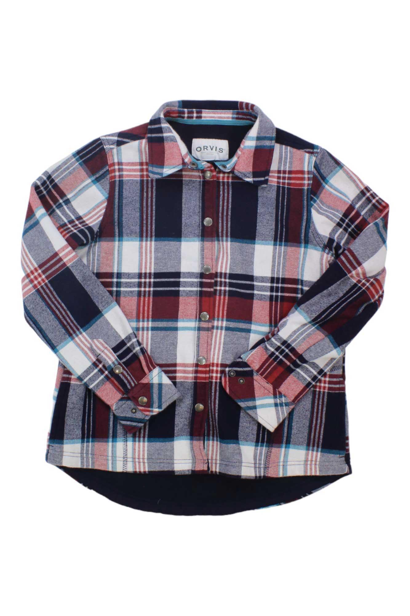 Womens Fleeced Lined Flannel Pinnacle Shirt Jacket Orvis
