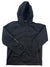 Men's black anorak windbreaker with adjustable hood and front zipper