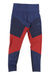 Kari Traa women's hiking tights, navy and red colorblock with knee paneling