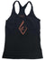 Womens Active Tank Top T-Shirt Black Diamond