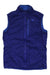 Navy men's sleeveless vest with full-zip front and stand collar