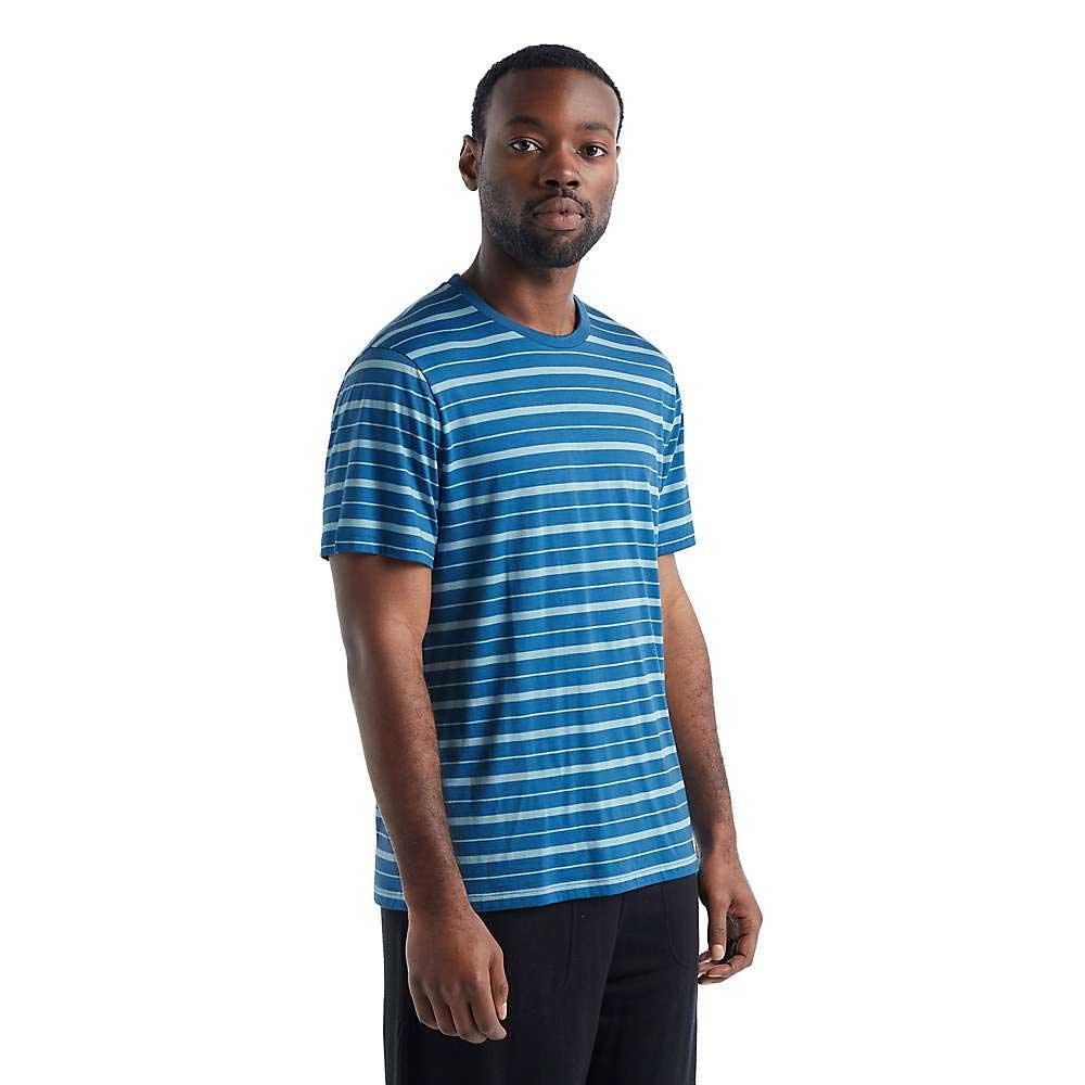 Icebreaker Mens Wave SS Stripe Tee Icebreaker