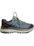 Merrell men's Rubato sneaker with blue knit upper, lime green laces, black toe, white sole