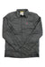 Men's quilted shirt jacket, gray zip front with stand collar and Fjallraven logo patch