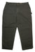 A pair of Carhartt Mens Washed-Duck Work Dungaree Pants in dark green, featuring front and back pockets, belt loops, a side tool loop, and durable cotton duck fabric, laid flat on a white background.