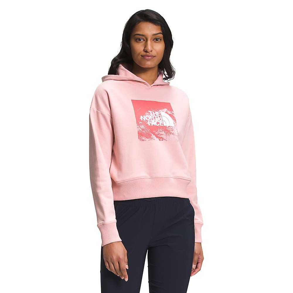 Women’s The North Face logo play hoodie, pink, red The North Face chest logo graphic