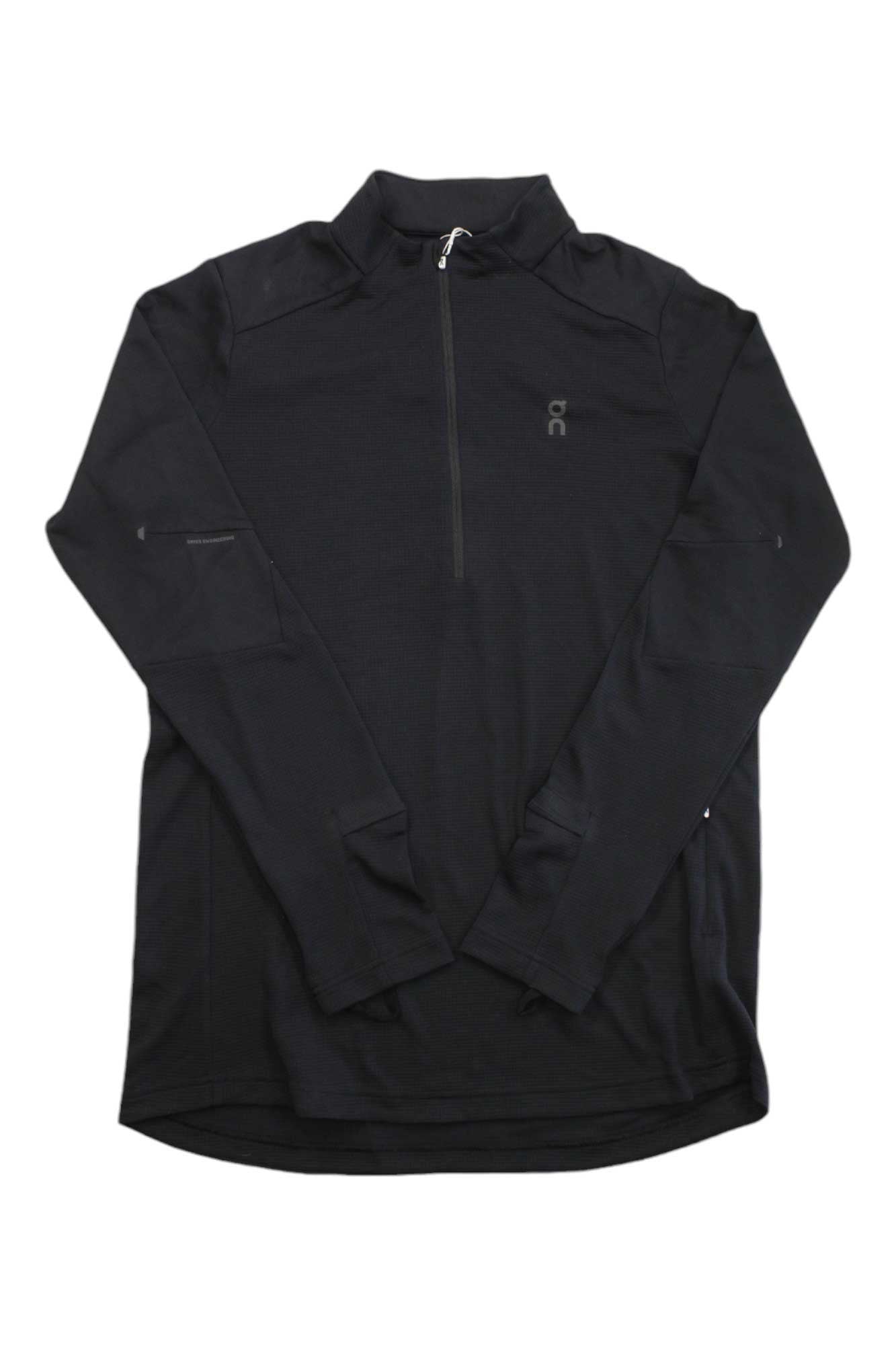 On Running women's climate shirt, black, zip pullover, long sleeves