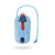 The Gregory Hydro 2L Reservoir features a blue design, flexible drinking tube, red handle, and locking cap—perfect for hiking backpacks. "Gregory" and "Hydro" are printed on the side for easy identification.