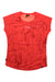 Women’s La Sportiva core t-shirt, red crew neck with black graphic print, short sleeves