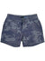 The Womens Olivia Short features a dark gray camo pattern, button and zipper closure, belt loops, two front pockets, and comfortable stretch Zion fabric.