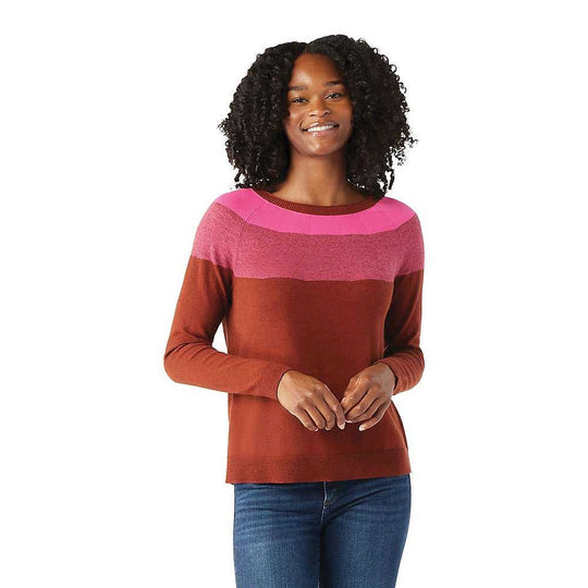 Smartwool Womens Edgewood Colorblock Crew Sweater Smartwool