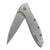 Kershaw leek knife with silver blade and gray handle, pocketknife style