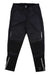 Showers Pass Men's Skyline Pant in black, featuring an elastic waistband, belt loops, and reflective strips at the knees and lower legs, designed for snowshoeing, displayed flat on a white background.