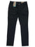 A pair of black Kayla Jean women’s jeans in performance stretch denim, featuring button and zip closure, front and back pockets, and brand tags on the waistband, laid flat on a white background.