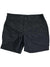 A pair of Columbia Womens Kestrel Trail Stretch Shorts with front pockets, belt loops, and a button closure is laid flat on a white background.