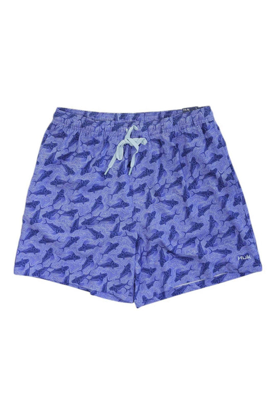 Huk Mens Volley Rooster Wake 5.5 Inch Short Huk