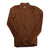 Brown long-sleeve cycling jersey with full-length zip and stand collar.
