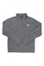 A gray The North Face Mens Textured Cap Rock 1/4 Zip Fleece, made from recycled polyester with a soft, textured feel and logo on the left chest. Laid flat with sleeves crossed at the bottom.