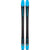 The Dynafit Mens Blacklight 88 Ski features a black and bright blue design, lightweight carbon construction, the Dynafit logo, and "88" near the tips—ideal for backcountry skiing adventures.