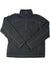 The North Face Mens Textured Cap Rock 1/4 Zip Fleece in dark gray with a mock neck and light gray seam accents, made from recycled polyester, is shown laid flat on a white background.