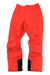 The Helly Hansen Womens Switch Cargo Insulated Pant in bright red features Primaloft insulation, multiple pockets, and black reinforced inner ankle patches. These waterproof ski pants are shown against a white background.