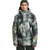 Hooded triclimate jacket with green camouflage print and The North Face logo