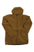 Men's Rab Kangri GTX jacket in brown, full-zip hooded with logo