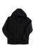 The Sherpa Mens Tsering Jacket is a black waterproof jacket with a hood, front zipper, and two chest pockets, shown flat on a white background.