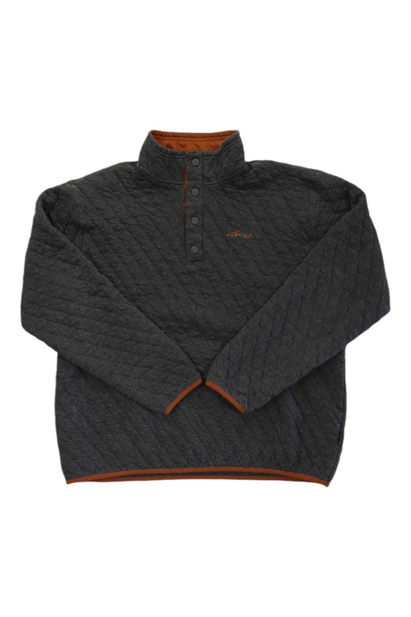 Orvis Mens Trout Bum Quilted Snap Sweatshirt Orvis