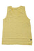 Women's sleeveless scoop-neck top, vanilla yellow, subtle stitched pattern at front hem