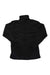 The Craft Sportswear Womens Adv Essence Wind Jacket is a plain black, long-sleeve, zip-up running jacket with a high collar, made from recycled polyester and shown laid flat on a white background.