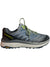 Merrell men's Rubato sneaker with blue knit upper, lime green laces, black toe, white sole