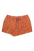 The Womens Juniper Springs 3 Short features a purple drawstring, stylized animals and flowers, and is made from recycled nylon for comfort and sustainability.