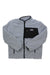 The Eddie Bauer Kids Chilali Fleece Jacket is a light gray fleece with black trim, two zippered side pockets, and a black chest pocket featuring the Eddie Bauer logo patch. The insulated jacket is shown on a white background.