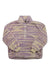 The Billabong Womens Time Off Pullover is a fuzzy, long-sleeve polar fleece with a half-zip, high collar, ribbed cuffs and hem, and features pastel purple and cream stripes for a cozy, casual look.