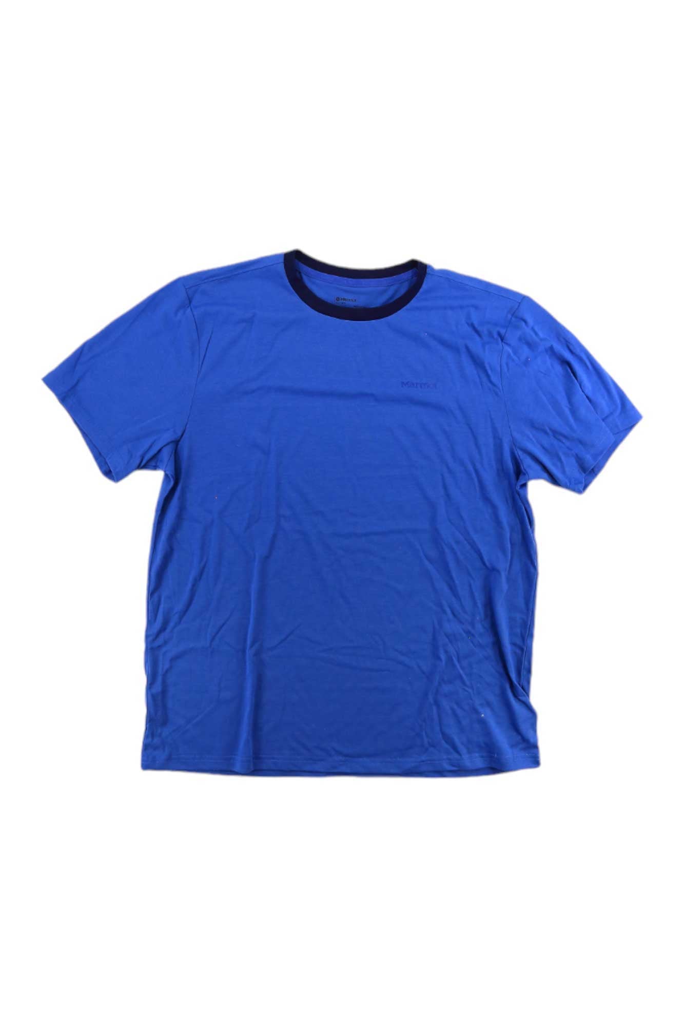 Blue Marmot men's crossover crew-neck short-sleeve top.