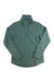 The Marmot Womens Roice Long Sleeve Pullover features a green quilted design, high collar, and five-button placket. Its textured, quick-drying fabric is cozy and perfect for cool weather or as a stylish hiking shirt.