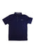 The Under Armour Mens UA Tech Polo is a dark navy blue short-sleeve shirt with a collar, button placket, and Under Armour logo on the left chest. Made with moisture-wicking fabric for quick-drying comfort.