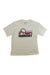 The Womens Coastal Short-Sleeve T-Shirt is a cream-colored tee made from recycled polyester, featuring a mountain graphic and pink sunset above bold black “MARMOT” on the front. Designed for everyday comfort.