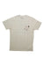 The Black Diamond Mens Pocket Square Tee is an organic cotton, light gray crew neck shirt with a relaxed fit and chest pocket featuring a colorful abstract design—ideal for climbing or casual everyday wear.