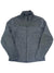 The Mens MARAUDR Full Zip Jacket in gray features a high collar, darker gray accents on shoulders and elbows, and textured fabric on the body and sleeves, displayed flat on a white background.