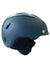 The Giro Range MIPS Snow Helmet in blue features black ear pads, a size "L" label on the back, multiple ventilation slots, and a smooth matte finish. Designed for safety and comfort, it includes advanced MIPS technology.