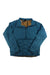 The Marmot Mens WarmCube Active Alt HB 1/2 Zip Jacket in teal blue features a half-zip front, front pocket, and brown lining, displayed laid flat on a white background.