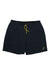 Men's active 7-in shorts, dark navy with neon yellow drawcord and side logo
