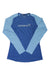 Norrona women's lightweight long sleeve shirt, blue with light blue sleeves